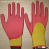 pink latex coated working gloves LG1507-7