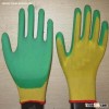 green latex coated working gloves LG1507-6