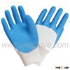 Blue Latex Dipped Safety Gloves