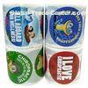 Coated Paper Self Adhesive Printed Labels , Glossy Waterproof Paper Stickers