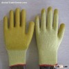 yellow PVC coated working gloves PG1514-2