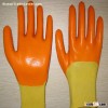 yellow PVC coated working gloves PG1511-7