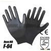 Black PU Palm Coated Gloves