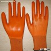 yellow PVC coated working gloves PG1511-8