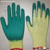 green latex coated working gloves LG1506-7