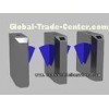 Intelligent Glass Retractable Flap Barrier Gate Turnstile With 24V DC Brush Motor