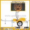 Amber Color Portable VMS trailer With 3* 200AH Deep Cycle