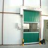 Green PVC High Speed Doors Wind Load Area with Viewing Window