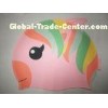 Silicone Childrens Swimming Caps With Printing Cartoon Unicorn Pink Swim Cap