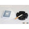 Black ashtray poker analyzer camera lens  marked cards