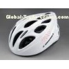 Solid White Bmx Adult Bicycle Helmet Mens Abs Shell 18 Aerodynamic Vent Holes