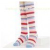 Personalized Stockings, Bright Rainbow Colors Cotton Striped Knee High Tube Socks For Girls