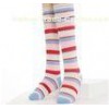 Personalized Stockings, Bright Rainbow Colors Cotton Striped Knee High Tube Socks For Girls