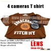 2013 4 cameras T-Shirt hidden infrared lens