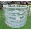 Customized pink Kids inflatable swimming pool safety Punching , printing , welding