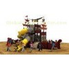 new designe pirate ship   and  outddoor playground equipment with slides for kids