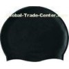 Single Color Unisex Custom Silicone Swim Caps Washable Eco Friendly For Racing