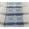 Black Spandex Elastic Lace Fabric Cotton Knitted with Stretch Flower Allover Lace(CY-DK0036)