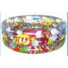 3-Ring Round Inflatable Swimming Pools for adults kids with one color pringting