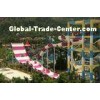 Custom Water Slides, Amusement Park Boomerang Aqua Slide For 2 People