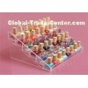 Countertop Clear Acrylic Display Stands Multi Tier For Cosmetic Nail Polish