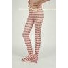 Pretty Striped Floral Print Tights , Pink Floral Print Leggings