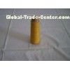 Yellow 40s Spun Polyester Dyed Yarn For Weaving Blanket , Glove