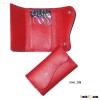 Three- fold button red key ponch