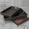 Rectangle leather serving tray