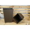 Hotel indoor use leather trash bin