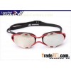 Cusomized kids anti fog swimming goggles with PC + Tempered + Electroplate lenses
