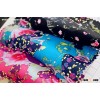 High quality  flower printed pvc coated polyester fabric