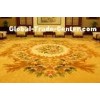 Hotel Banquet Hall Nylon Handmade Wool Carpets Hand Tufted Rugs Yellow Color