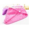 Pink Hair Drying Tuban Microfiber Bath Towels 80% Polyester Easy Cleaning