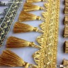 Shiny fluorescent design luxurious tassels fringes for curtain/sofa/pillow decoration
