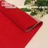 Nonwoven Plain Flocked Velvet Fabric Polyester Red Knitted