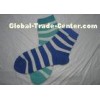 Ladies Colorful Stripes Cotton Short Socks with 90% Bilateral Cashmere for Winter