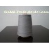 Grey Carbon Fiber Yarn Ring Spun Thread For Knitting , Weaving