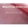Good Quality Cotton Nylon Fabric / Spandex Check Fabric Plain Weave Red / White