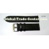 Customized 8 - 24mm Black Leather Wrist Watch Straps With Buckle For Men / Women