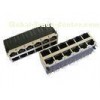 2 X 6 Port Network Stacked RJ45 , 100 /1000 Base-T RJ45 LPJE Series ELV Compliant