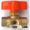 3 Way Ball Valve in Red