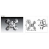 KL-J145K Series Glass fin spider (Cinqufoil)