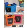 Two Chalkboard Storage Bins
