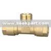 Brass tee connector & brass pipe fitting