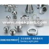 sanitary sight glass and cleaning ball