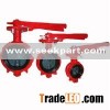 DN50-DN100 hand lever operated ansi wafer type butterfly valve without pins