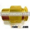 Male brass fitting for hydraulic system