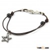 Cheap New Hand-woven Star And Ball Shape Alloy Rope Resin Bracelet with Adjustable Inner Diameter