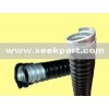 Metal-clad plastic corrugated pipe